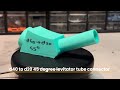 D40 to d20 45 degree levitator tube connector