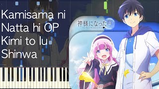 Kamisama ni Natta hi 『神様になった日』 OP - Kimi to Iu Shinwa ( Piano Tutorial )