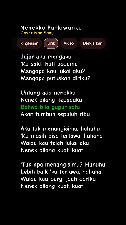 LIRIK LAGU NENEKKU PAHLAWANKU - WALI BAND (Jujur aku mengaku ku sakit hati padamu) Cover #lyrics