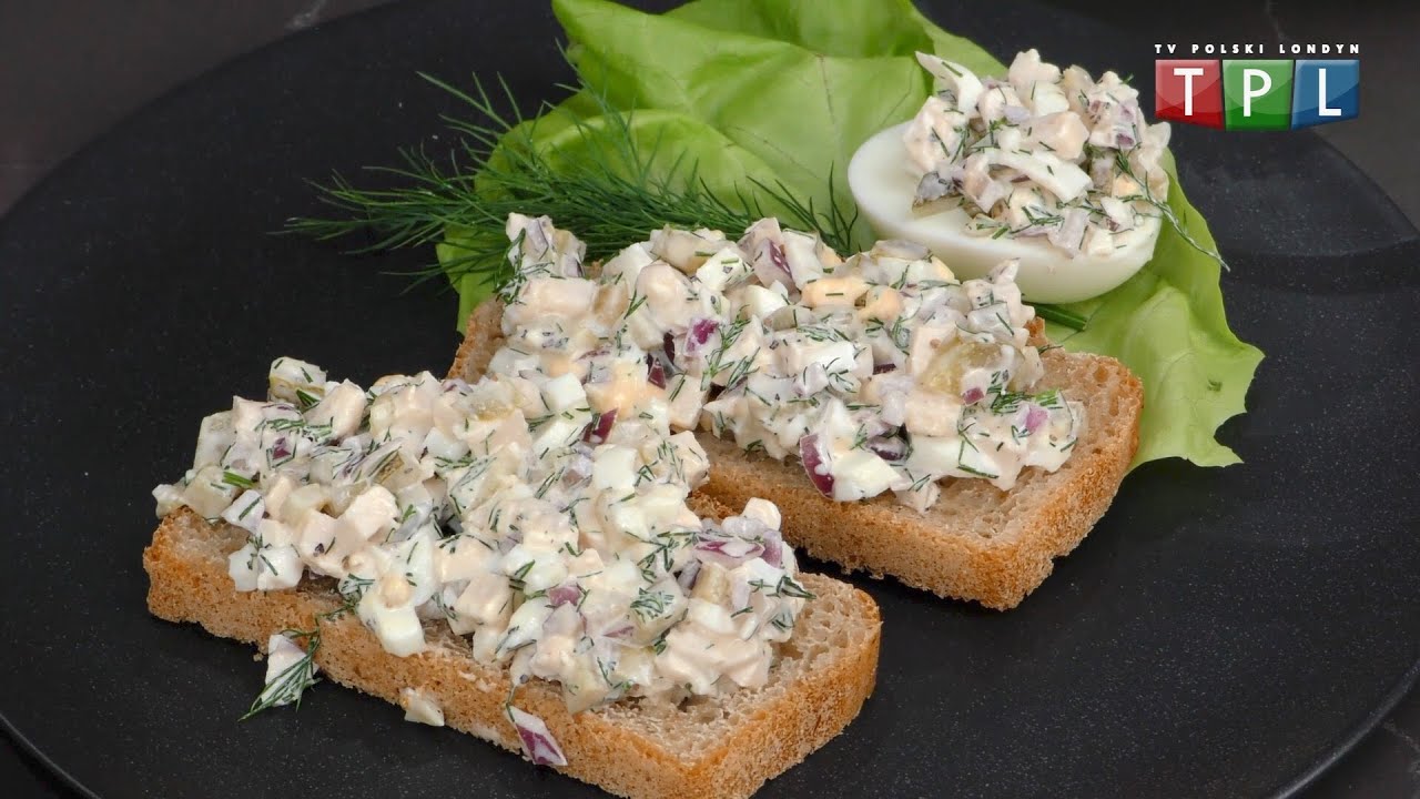 Pasta jajeczna z kurczakiem i korniszonem na kanapki JADŁOMANIA