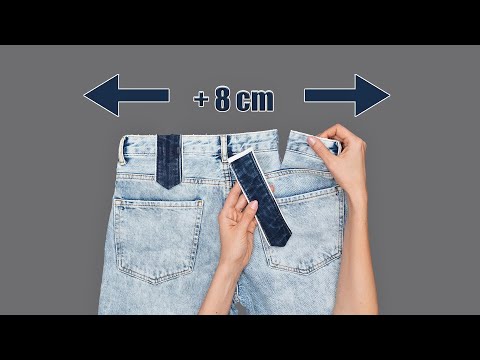 видео: Швейный трюк как увеличить джинсы в поясе быстро и просто!