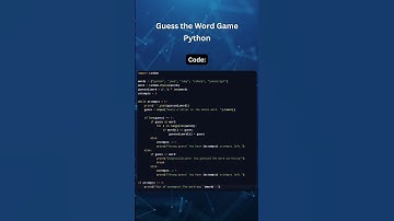 Guess the Word Game in Python #coding #gaming #code #python  #tutorial #developer #programming