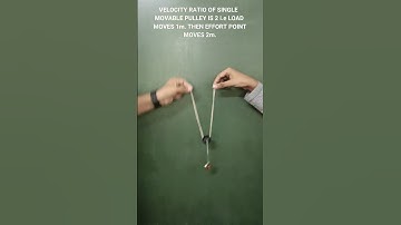 velocity ratio of single movable pulley is 2.