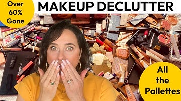 HUGE EYESHADOW MAKEUP DECLUTTER - SO MANY PALETTES!!!