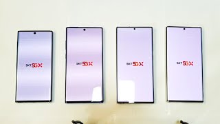 Samsung Galaxy S22 Ultra, Note Series Boot Comparison - Note20 Ultra Note10 Plus S22 Ultra (SKT 5GX)