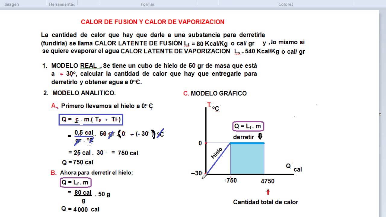 Calor De Fusion Calor De Vaporización Youtube