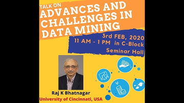 PART 2 |Talk on Advances and Challenges in Data Mining| Prof Raj K Bhatnagar| ACM USICT
