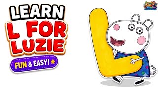 L for Luzie 🎨🐷 | Letter L Coloring with Peppa Pig | Alphabet Coloring for Kids & Toddlers | ABCD