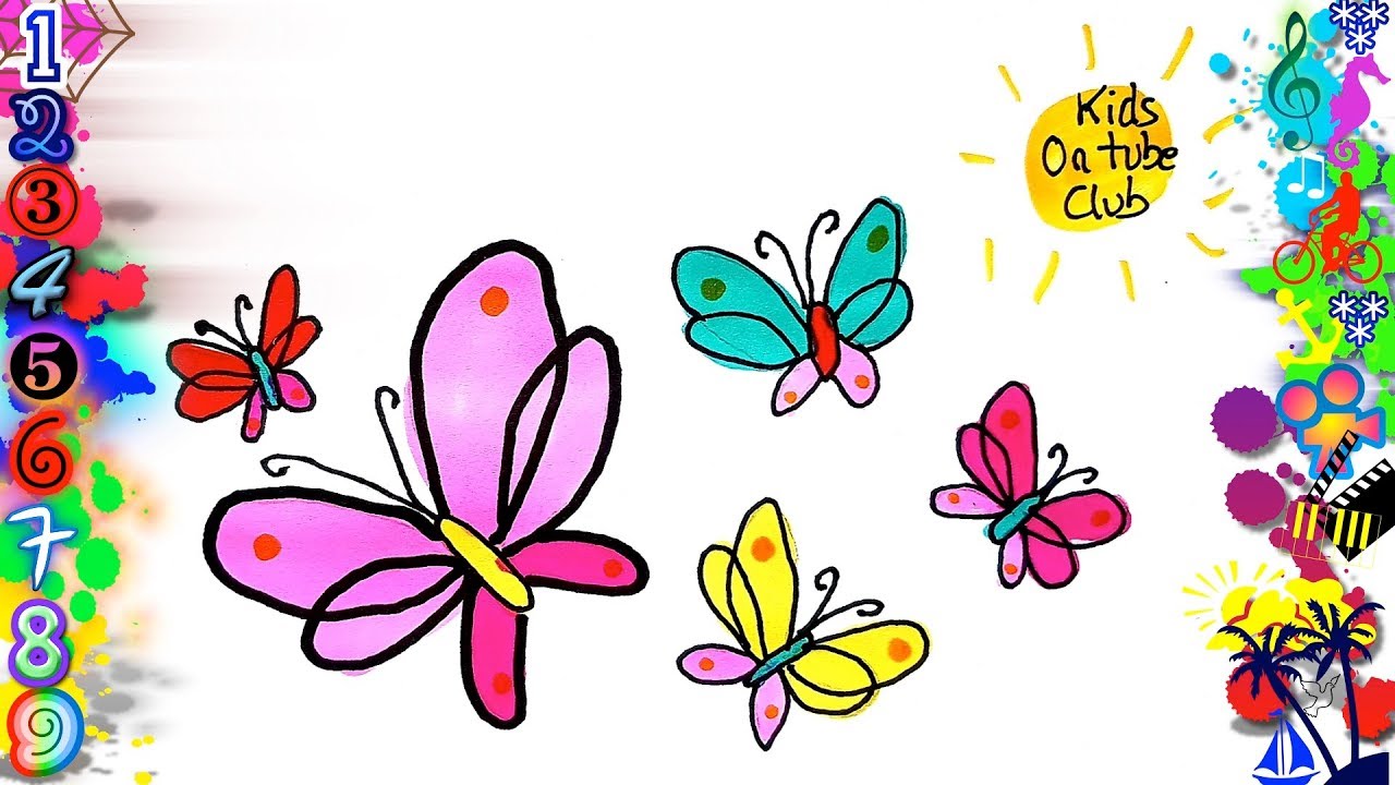 COMO DIBUJAR MARIPOSAS KAWAII FACIL PARA NIÑOS | HOW TO DRAW A
