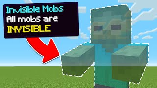 Minecraft, But All Mobs Are Invisible...