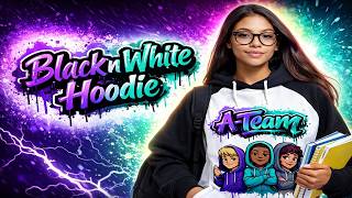 BLACK n WHITE HOODIE  by The A-Team (Maxwell School)