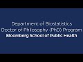 JHU Biostatistics PhD Program