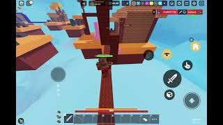 Using the new bekzat kit (Roblox bedwars) (miserable fail)