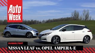 Nissan Leaf vs. Opel Ampera-e - AutoWeek Dubbeltest - English subtitles