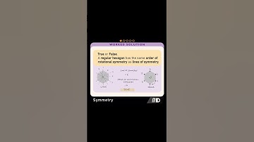 Identify LINES OF SYMMETRY and ORDER OF ROTATIONAL SYMMETRY for a regular HEXAGON  #maths #math