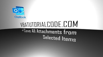 Outlook Save All Attachments VBA Selected Emails