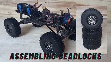 Assembling scale metal RC crawler beadlock wheels