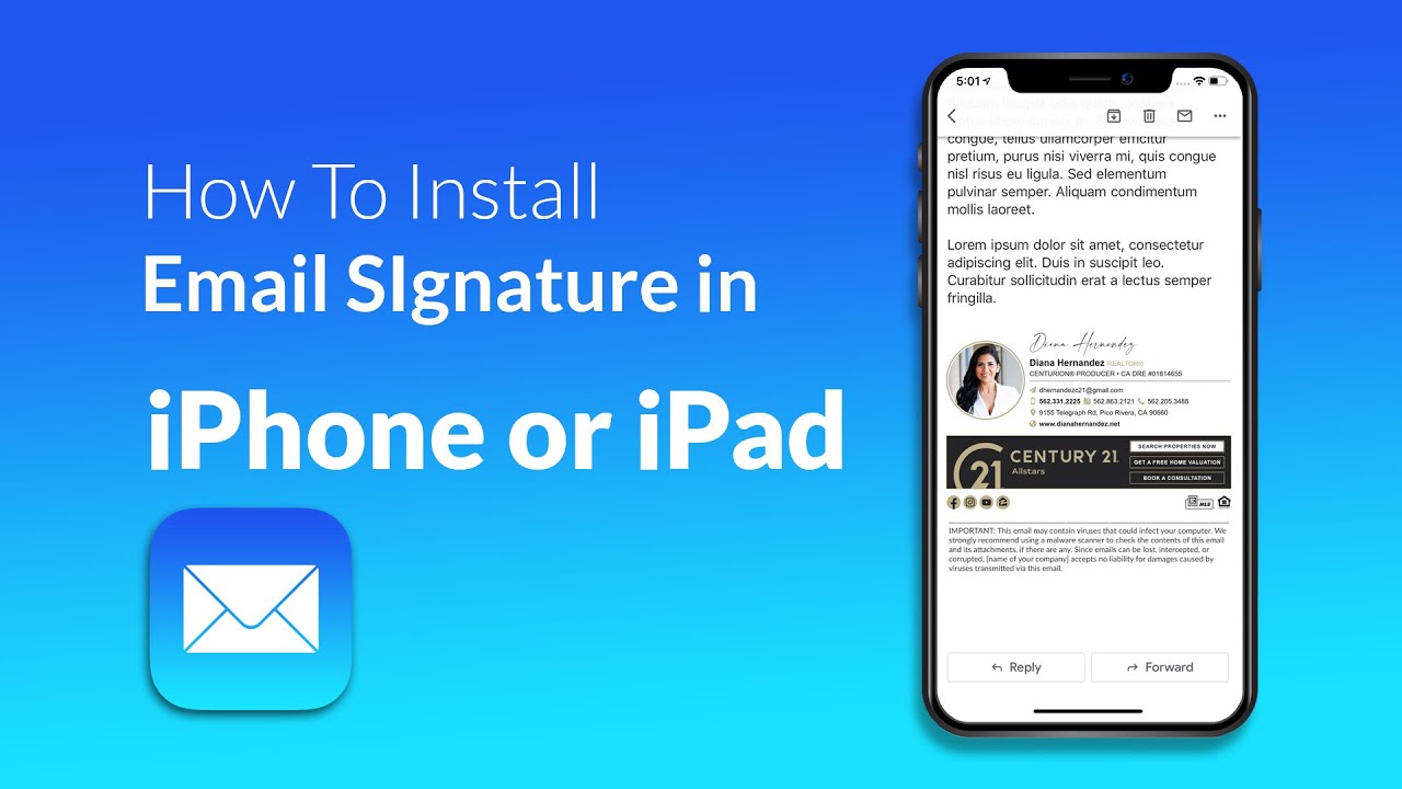 How To Add Email Signature On IPhone Mail IOS iPhones iPads YouTube
