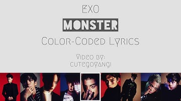 EXO monster (color coded lyrics)