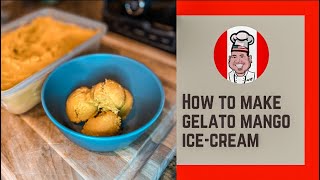 How to make a homemade mango ice-cream. Easy recipe