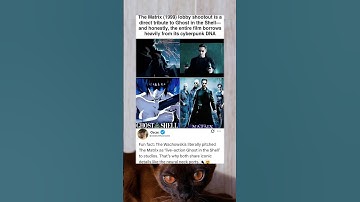 The Matrix (1999) lobby shootout is a direct tribute to Ghost in the Shell—and honestly, the entire