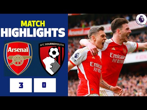 Arsenal vs Bournemouth (3-0) Premier League Highlights | Saka, Trossard Goal | Declan Rice Goal