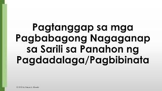 Tungkulin Sa Sarili Sa Panahon Ng Pagdadalaga Pagbibinata - satungkule