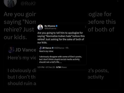Ro Khanna Slams JD Vance
