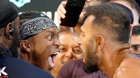CARNAGE! KSI & JOE FOURNIER WEIGH IN | SECURITY JUMP THE STAGE TO SEPERATE BOTH FIGHTERS | MISFITS