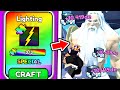 I crafted lightning sword and beat mega zeus boss in roblox pull a sword