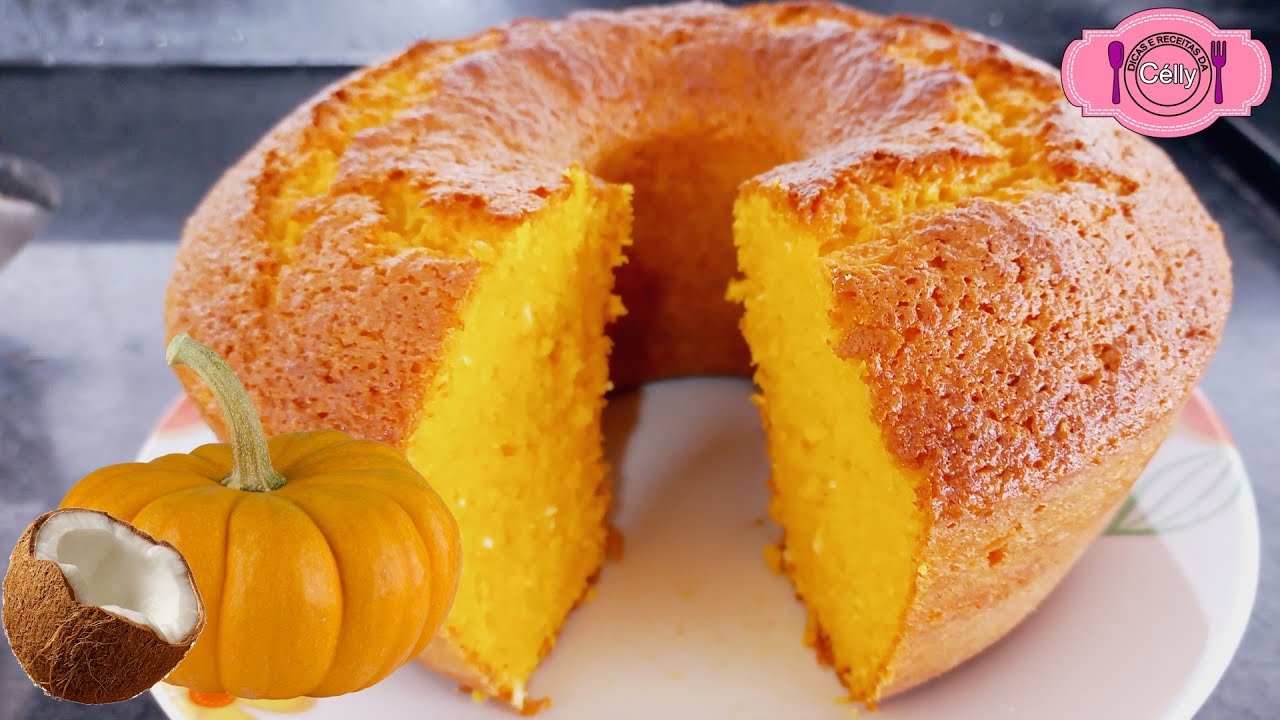 BOLO FOFINHO DE ABOBORA COM COCO
