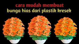 kerajinan dari plastik kresek yang mudah di buat_bunga dari plastik kresek