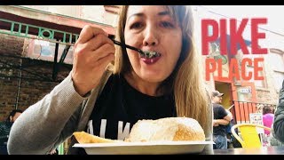 PIKE PLACE MARKET / BUBBLE GUM WALL / CLAM CHOWDER / MUKBANG / SEATTLE 2019