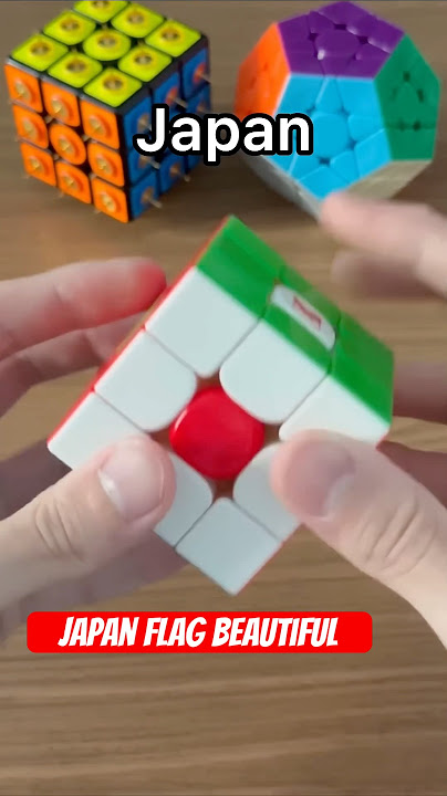 Ball cube, Japan flag #rubikscube