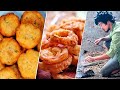 Moroccan Spicy Potato Fritter  / معقودة وحلقة البصل مع رجل كوري / Bushcraft Cooking