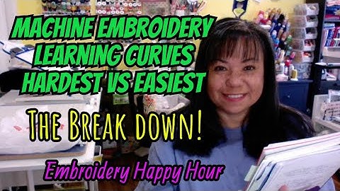 Embroidery Happy Hour - Machine Embroidery Learning Curves - Hardest vs Easiest!