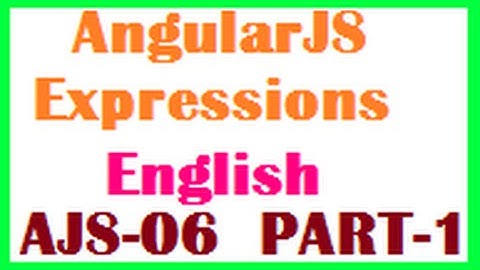AngularJS Expressions Part 01 English-vlr training