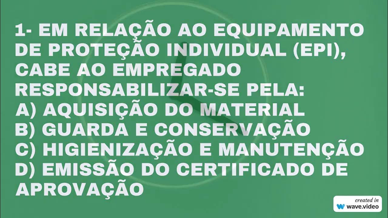 QUIZ SEGURANÇA DO TRABALHO 