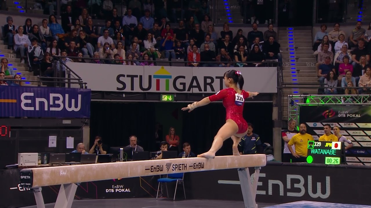 Hazuki Watanabe (JPN) - Schwebebalken - EnBW DTB Pokal 2023 (Stuttgart)