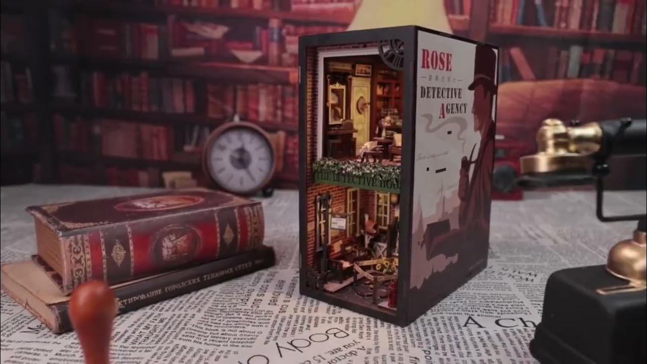 Sherlock Holmes Detective Agency DIY Book Nook Kit - Bookshelf