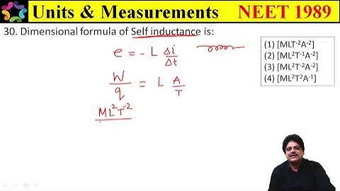 Dimensional formula of Self inductance is