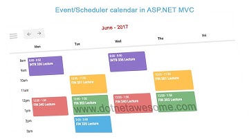 Event/Scheduler calendar in asp.net MVC application