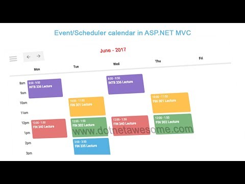 Event/Scheduler calendar in asp.net MVC application