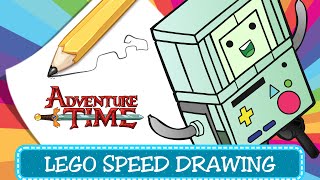 Speed Drawing - Coloring Pages / Disegni da Colorare - LEGO Dimensions Adventure Time - BMO