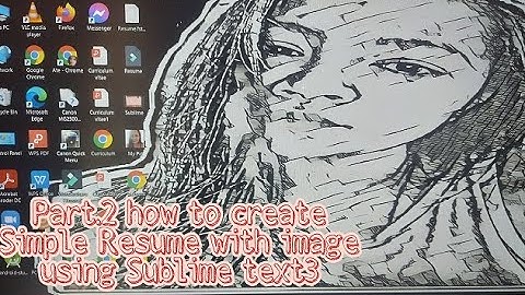 Part.2 Resume creation with image using sublime text3