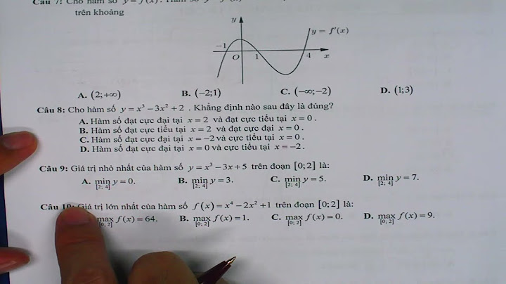 Đề kiểm tra toán lớp 12 chương 1 trắc nghiệm năm 2024