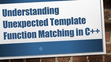 Understanding Unexpected Template Function Matching in C++