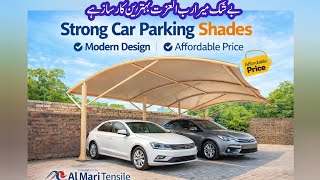 Car Parking Shades Installation | Al Marj Tensile | Modern & Strong Shade Solution#almarjtensile