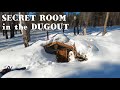 DUGOUT LIFE: the SECRET ROOM is hidden behind the carpet. My FOREST BUNKER PART 23