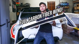 Installing My New Full Carbon Fiber Wing On My Evo 9!